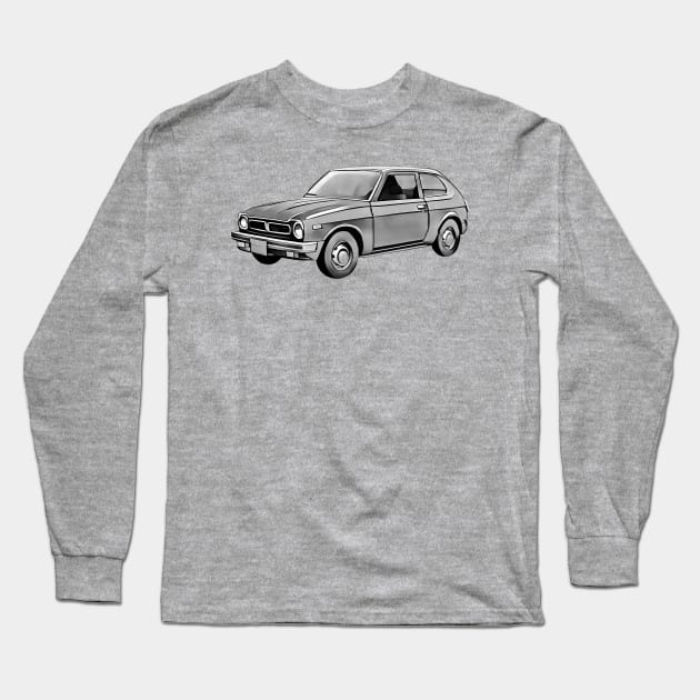 Honda Civic CVCC Version 2 Long Sleeve T-Shirt by CarTeeExclusives